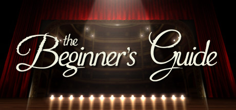 Cover: Eine beleuchtete Bühne mit einem geschlossenen Vorhang mit dem "The Beginner's Guide"-Schriftzug