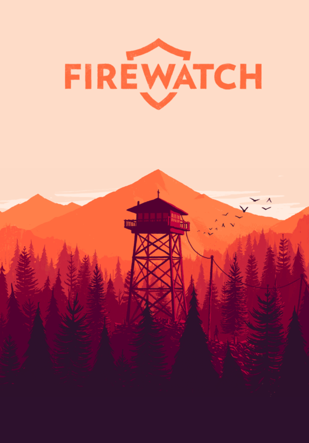 Cover: Ein Wasserturm steht in einem rötlich gefärbten Wald.