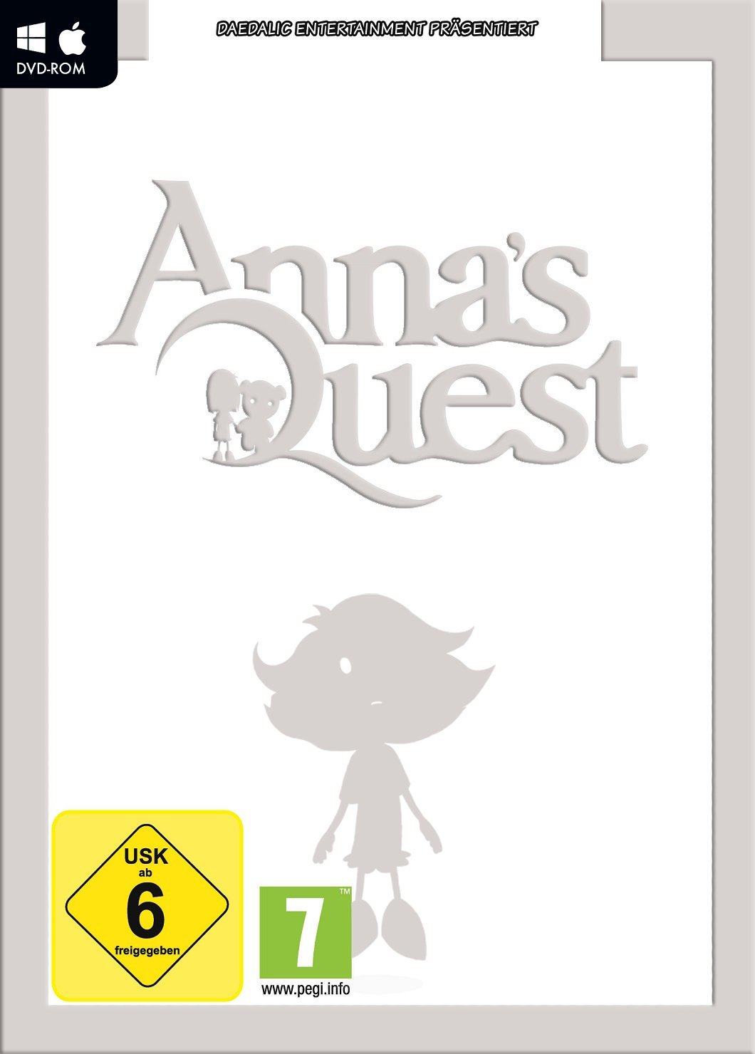 Cover: Silhouette eines Mädchens und Schriftzug mit dem Titel des Spiels