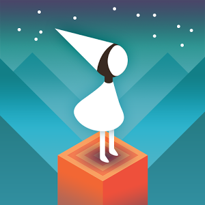 Logo des Spiels mit Spielfigur, eine weiße Prinzessin, die auf einem Block steht.