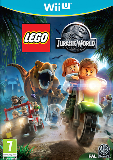 Cover: zwei LEGO-Figuren flüchten mit dem Motorrad vor einem LEGO-Tyrannosaurus Rex