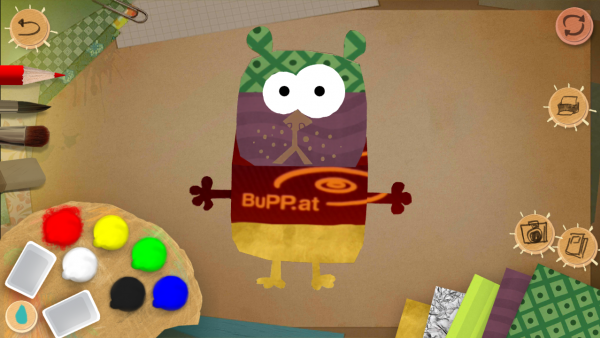 Screenshot: Im Editor wurde ein Hamster mit dem BuPP Logo individuell gestaltet.