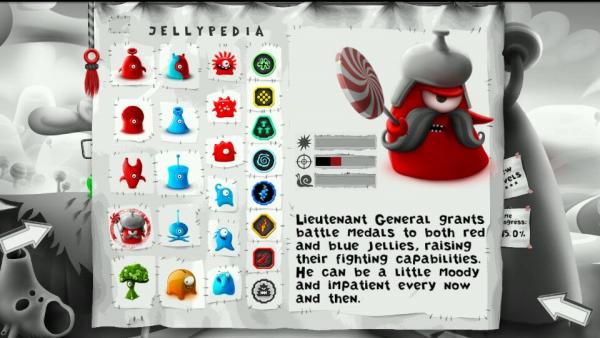 In der Jellypedia kann man sich Informationen über die Spielfiguren durchlesen.
