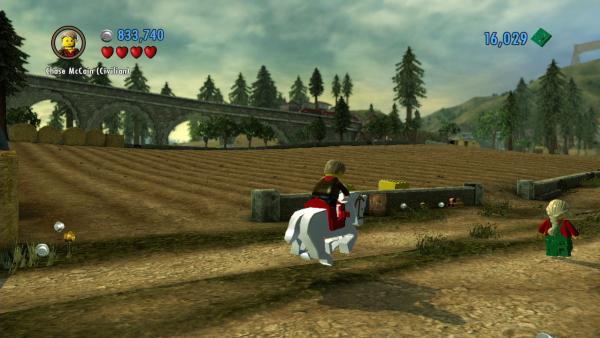 Screenshot: Chase reitet auf einem Pferd