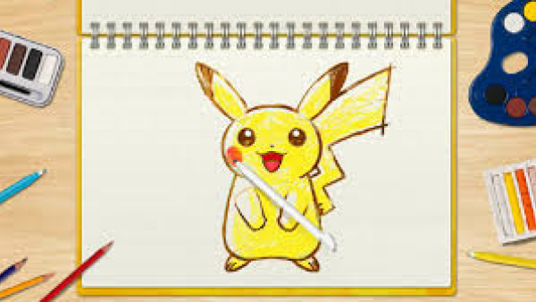 Screenshot: Eine Pikachu-Zeichenvorlage