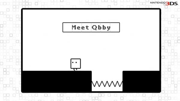 Screenshot: Die kleine Box Qbby vor einem Abgrund
