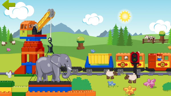 Screenshot: Lego Duplo Zug, Tiere und Figuren